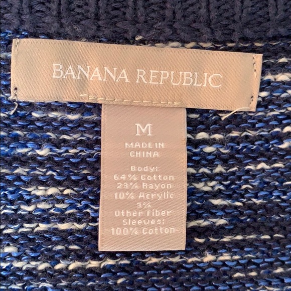 Banana Republic medium raglan navy zip sweater. - Picture 2 of 6